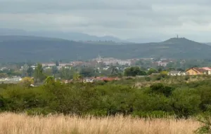 The town of Alice in the Eastern Cape South Africa seen across the valley