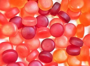 Colourful vitamin gummies as an example of the pastille dose form