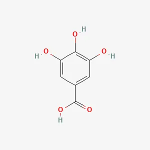Chemical structure of Gallic acid