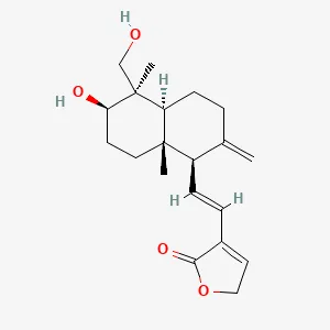 Chemical structure of 14-Deoxy-11,12-didehydroandrographolide