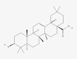 Chemical structure of Oleanolic acid