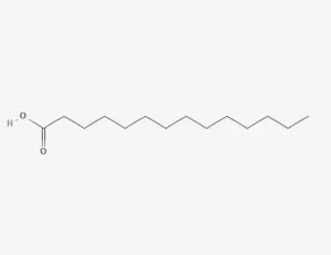 Chemical structure of Myristic acid