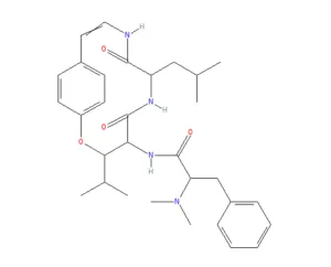 Chemical structure of Sanjoinine A (frangufoline)