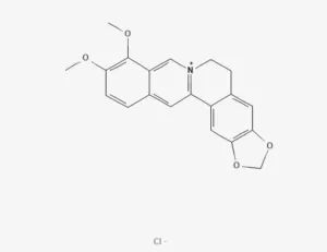 Chemical structure of Berberine hydrochloride