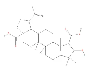 Chemical structure of Ceanothic acid