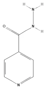 Chemical structure of Isoniazid