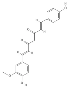 Chemical structure of Demethoxycurcumin