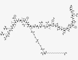 Chemical structure of Semaglutide