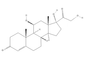 Chemical structure of Cortisol