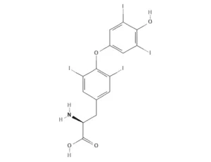 Chemical structure of Levothyroxine