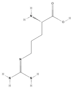 Chemical structure of L-Arginine