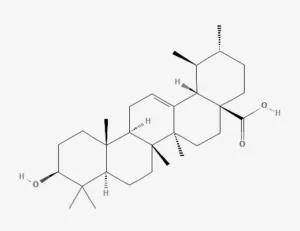 Chemical structure of Ursolic acid