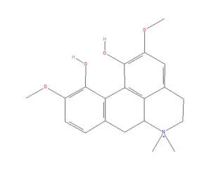 Chemical structure of Magnoflorine