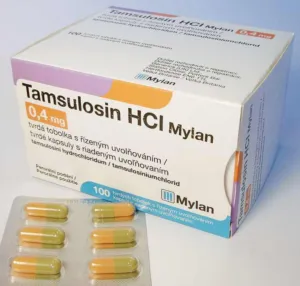 Tamsulosin 0.4 mg capsules, an alpha blocker used for lower urinary tract symptoms