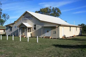 The timber Cactoblastis Memorial Hall at Boonarga, Queensland