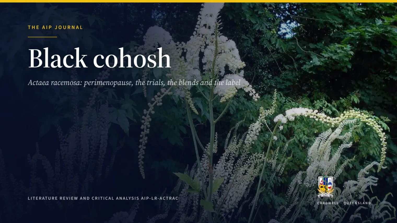 Black cohosh (Actaea racemosa): perimenopause and safety - Australian Institute of Pharmacognosy