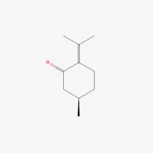 Chemical structure of (R)-(+)-Pulegone, a constituent of buchu