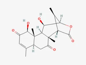 Two-dimensional chemical structure of Eurycomalactone