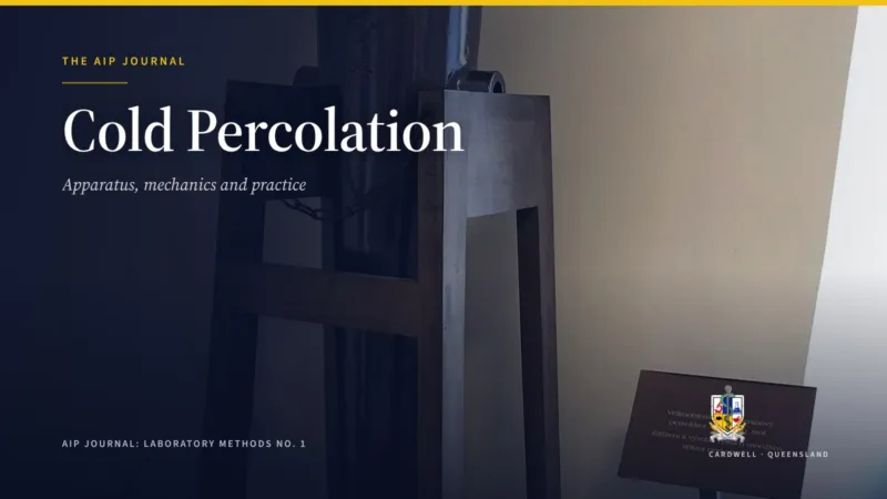 Cold Percolation: Apparatus, Mechanics and Practice