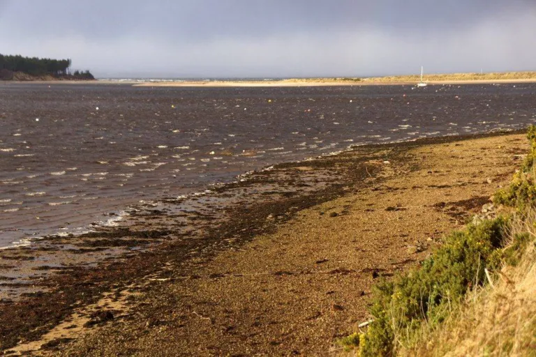 Findhorn Bay on the Moray coast of Scotland