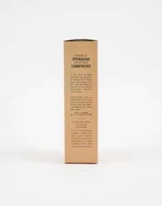 Box of Lydia E. Pinkham's Vegetable Compound, a historical American herbal menopause remedy