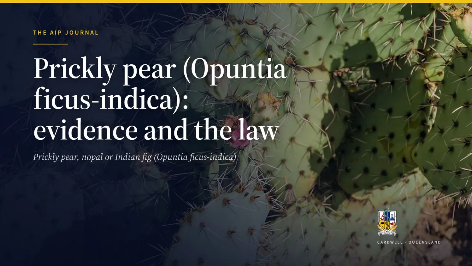 Prickly pear (Opuntia ficus-indica): evidence and the law - Australian Institute of Pharmacognosy