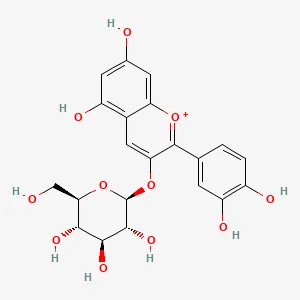 Cyanidin-3-glucoside chemical structure diagram