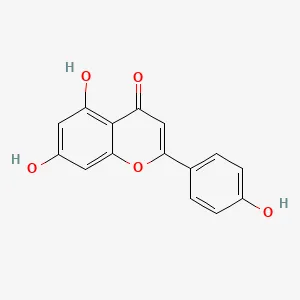 Apigenin structure, a flavone with three hydroxyl groups