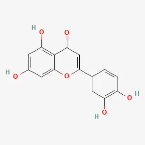 Luteolin structure, a flavone with four hydroxyl groups