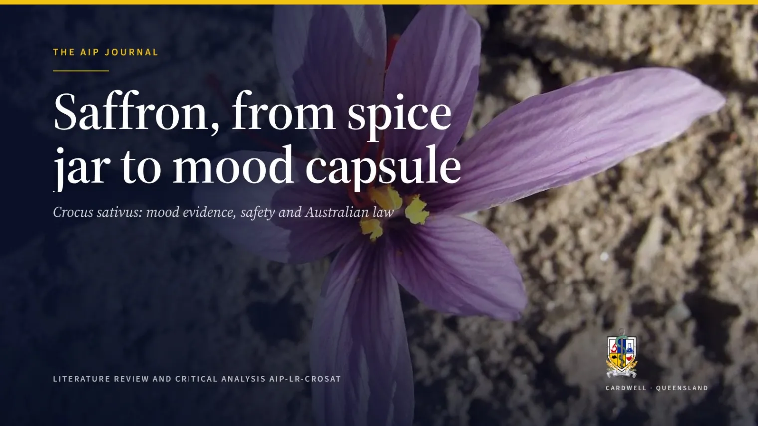 Saffron (Crocus sativus): mood evidence and safety - Australian Institute of Pharmacognosy