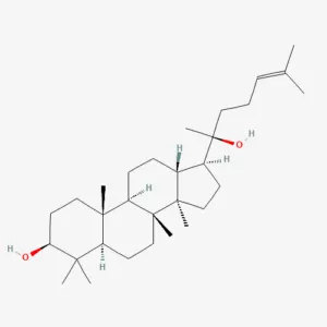 Chemical structure of dammarenediol-II, the first ring-closed precursor of dammarane saponins