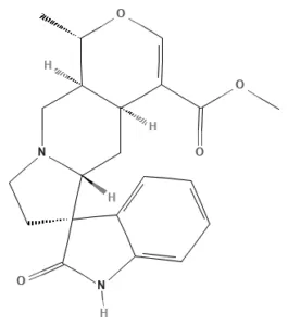 Chemical structure of Uncarine F