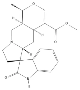 Chemical structure of Speciophylline (uncarine D)