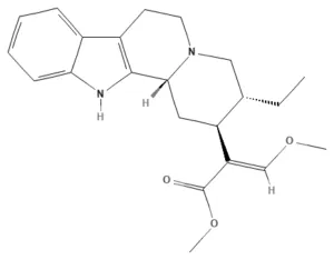 Chemical structure of Hirsutine