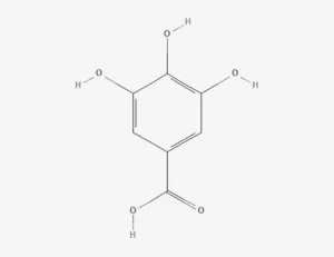 Chemical structure of Gallic acid
