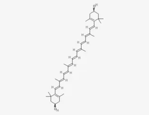 Chemical structure of zeaxanthin
