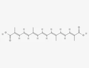 Chemical structure of crocetin