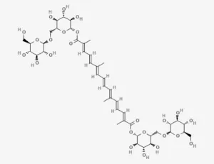 Chemical structure of crocin