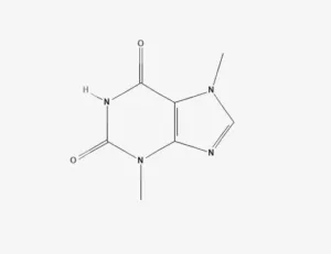 Chemical structure of theobromine