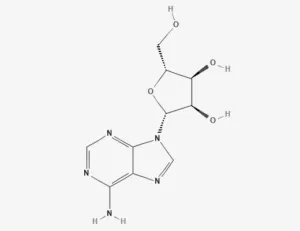 Chemical structure of adenosine