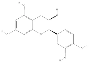 Chemical structure of (−)-Epicatechin