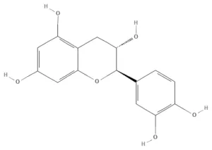 Chemical structure of (+)-Catechin