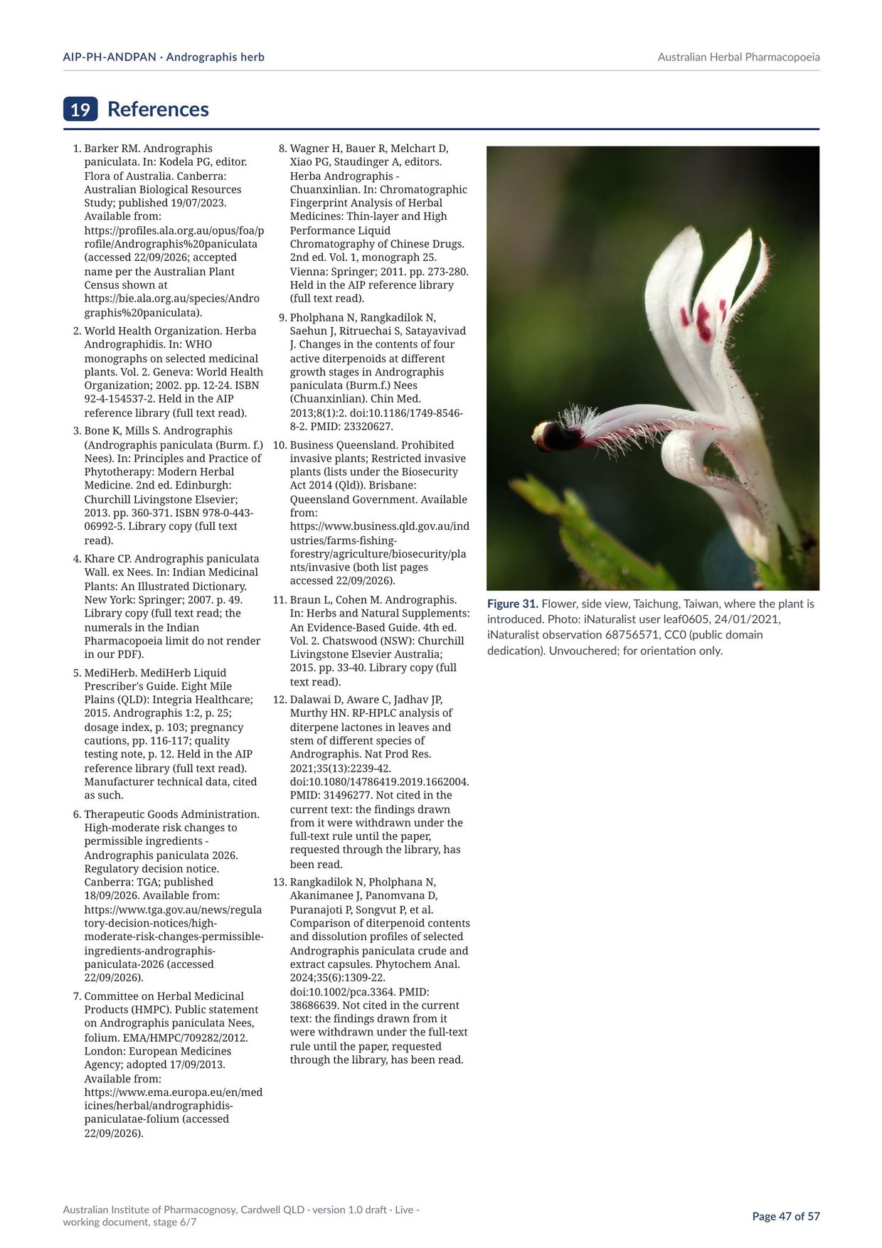 Page 47 of Andrographis herb