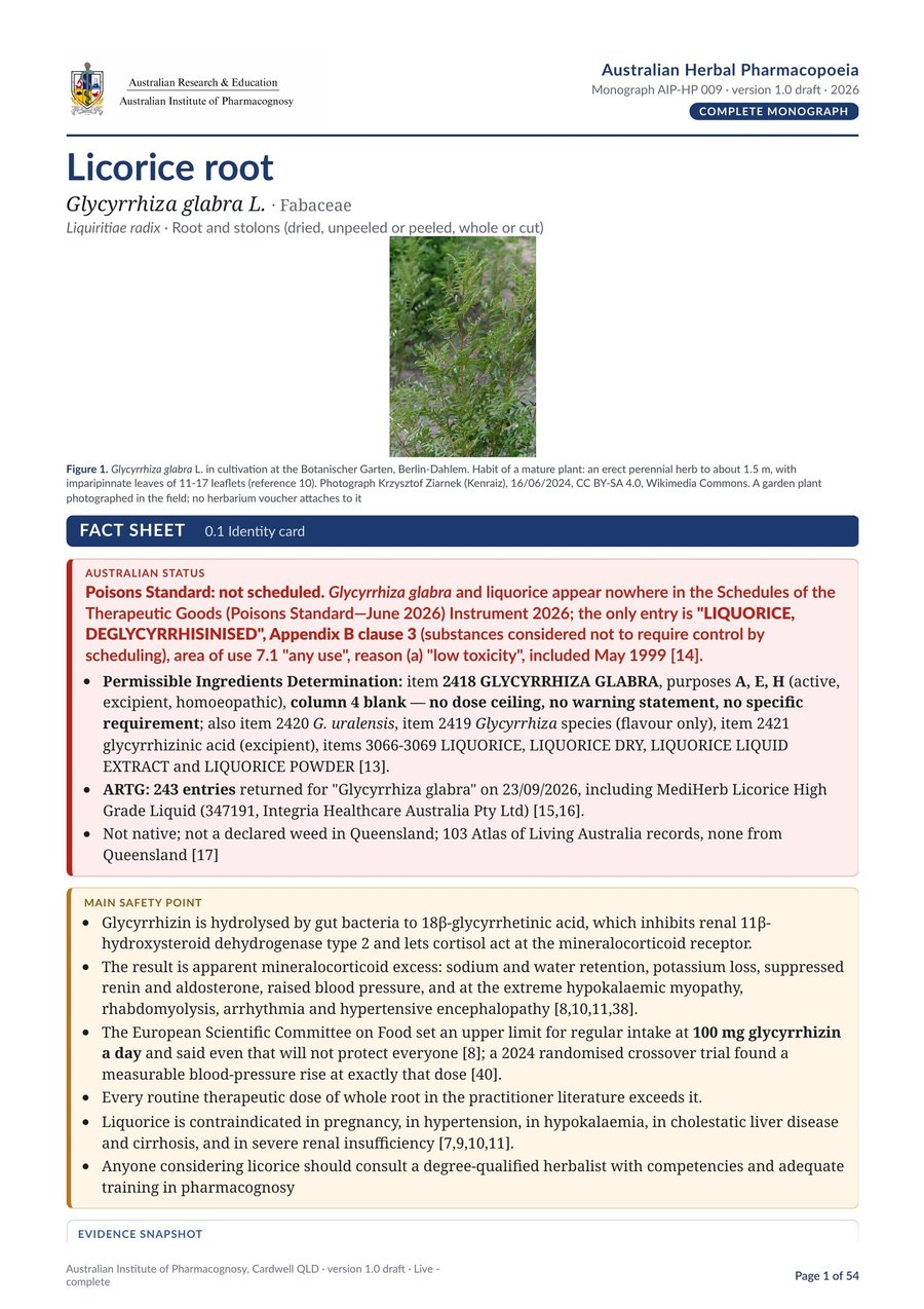 Page 1 of Licorice root